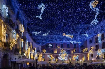 Visiting the Luci d'Artista light show in Salerno