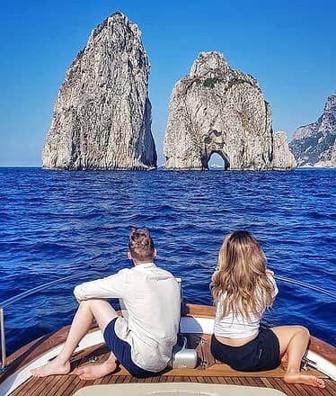 Luxury Capri Tour and Lunch Stop in Nerano on Luxury open yacht