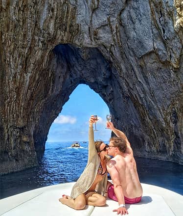 Luxury Capri Tour and Lunch Stop in Nerano on Luxury open yacht