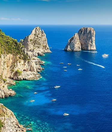 Capri tour from Amalfi or Maiori by motoryacht & small group.