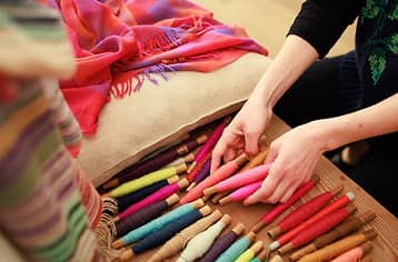 Textile workshop with demonstration and refreshments
