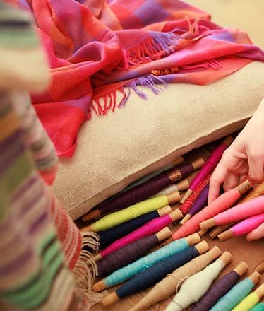 Textile workshop with demonstration and refreshments