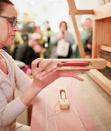 Textile workshop with demonstration and refreshments