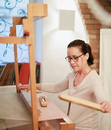 Textile workshop with demonstration and refreshments