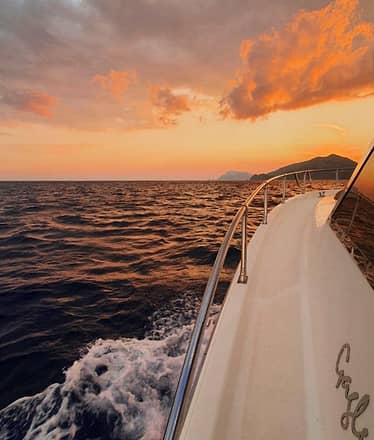 Sunset yacht tour on the Amalfi Coast