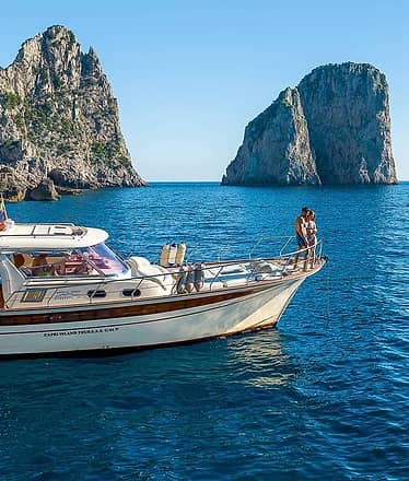 Capri aboard a private boat from Naples or Sorrento