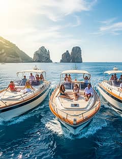All Inclusive Premium Shared Capri Boat Tour + City Visit