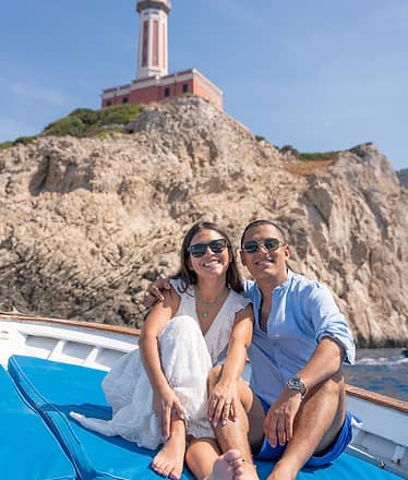 Servizio fotografico in barca, a Capri