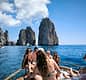 Capri and Blue Grotto Private Boat Tour with aperitivo and Swim