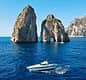 Transfer from e to Capri by luxury boat: Positano, Sorrento, Ischia etc