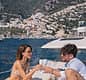 Premium private boat tour to Amalfi and Positano with islands, villages and sea views