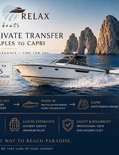 Door to Door VIP Transfer Service from Naples to Capri (Cars + Speedboat)