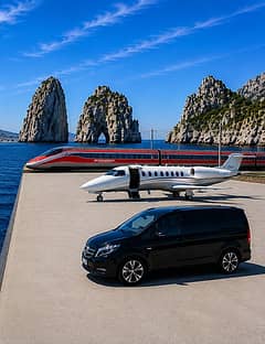 Door to Door VIP Transfer Service from Naples to Capri (Cars + Speedboat)