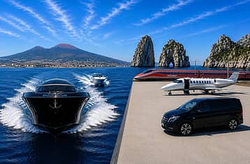 Door to Door VIP Transfer Service from Naples to Capri (Cars + Speedboat)