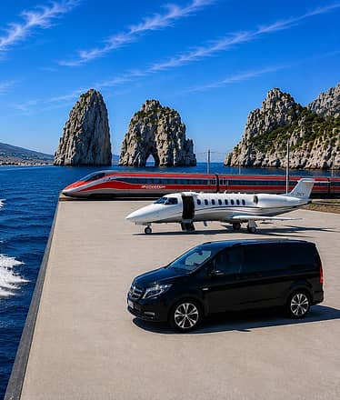 Door to Door VIP Transfer Service from Naples to Capri (Cars + Speedboat)