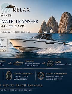 Door to Door VIP Transfer Service from Rome to Capri (Cars + Speedboat)
