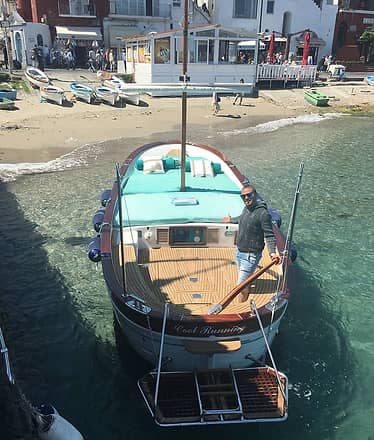 Capri in gozzo , swimming and Faraglioni Rocks