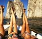 Capri in gozzo , swimming and Faraglioni Rocks